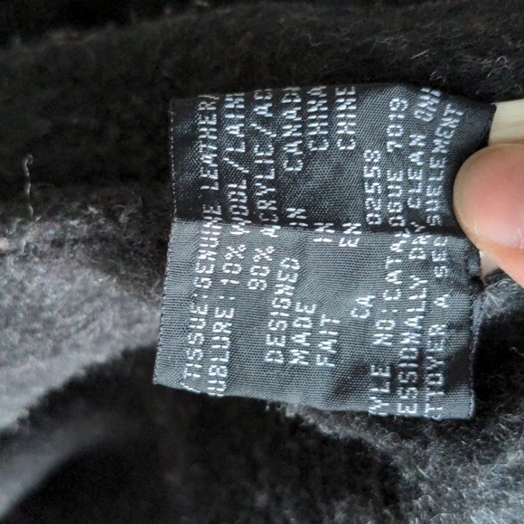 Danier Kids Genuine Leather Jacket, Lined Wool Blend, Fall Winter, Hooded - Picture 8 of 8